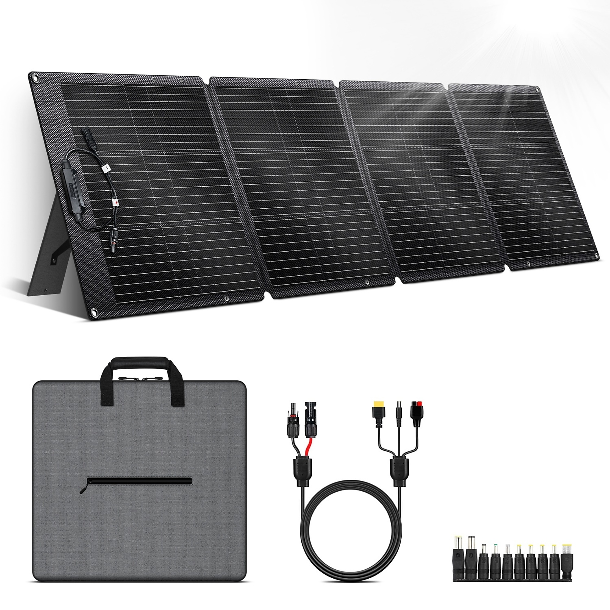 200-Watt 2 ft. Monocrystalline Folding Solar Panel, 23.7% Efficiency, IP67, Built-In Protection